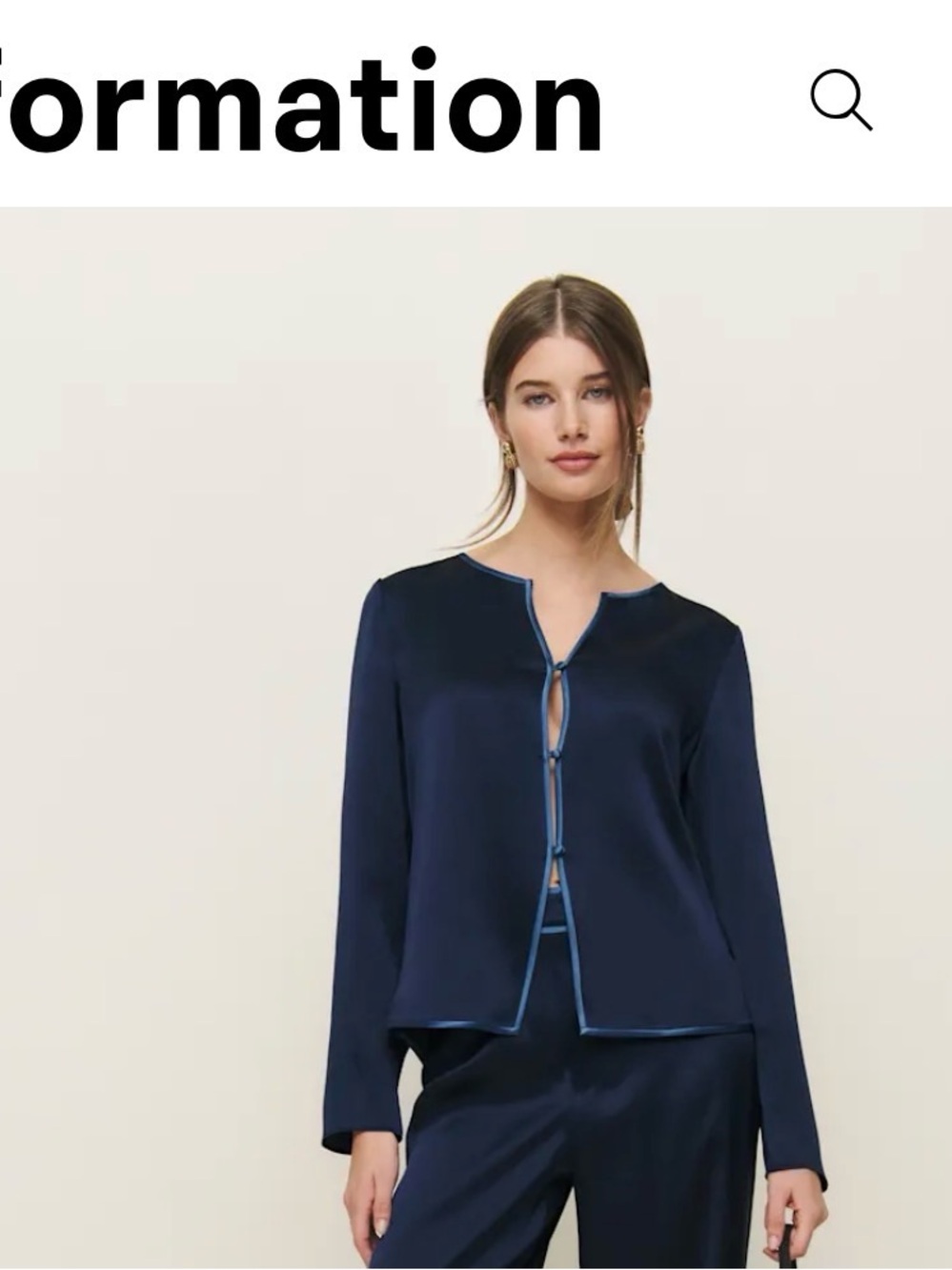 BN Reformation 100% silk top blouse